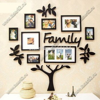 Семейная фоторамка в виде дерева